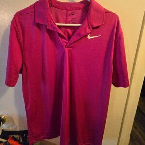 Nike Men's Victory Texture Golf Polo Pink Size Medium